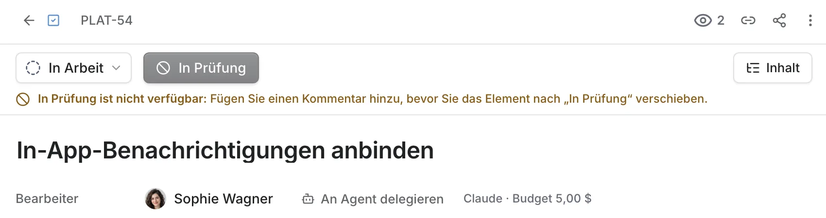 Übergang gesperrt: Der Blocker hat die nötige Spalte noch nicht erreicht